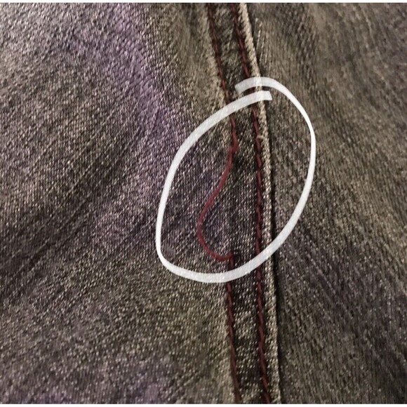 Venezia Womens SZ 18 Mid Rise Jeans Embroidered Stretch Gray‎ Casual Flare FLAWS - Picture 8 of 11